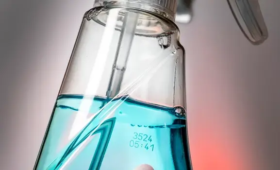 Impressão industrial a Laser Linx SL3, produtos de limpeza