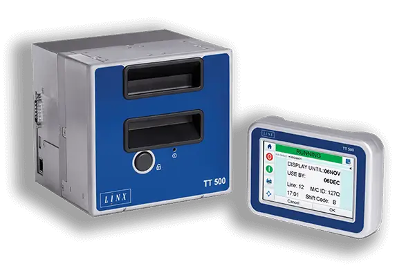 Impressoras industrial Linx TT500, transferência térmica